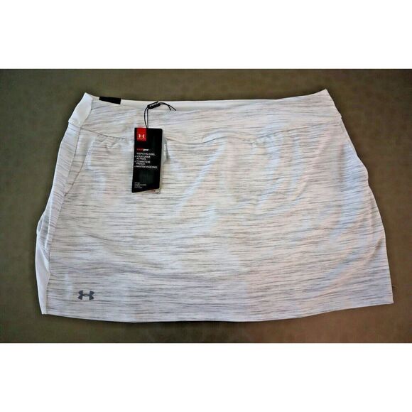 Under Armour 1286012 941 Women's Sz XL White/Gray Links Knit Golf Skort - Picture 1 of 7